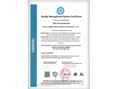 Quality Management System Certificate